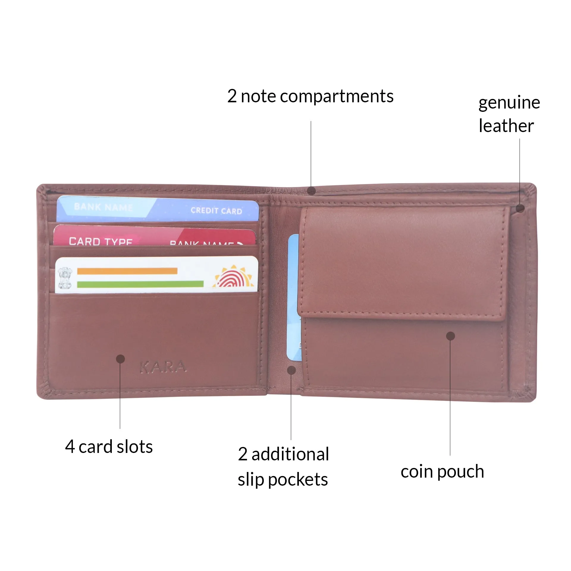 10090 Black & Blue Bifold Wallet