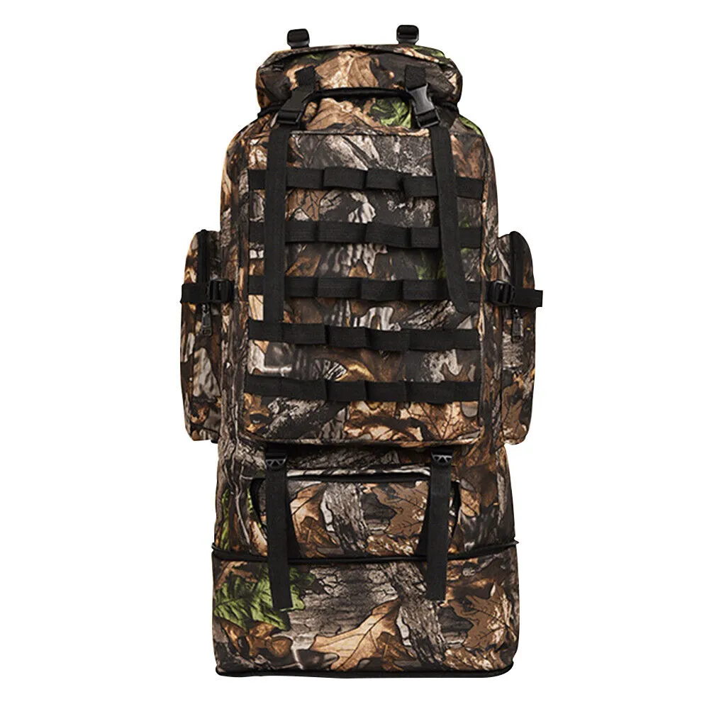 100L Outdoor Molle Military Tactical Bag Waterproof Hiking Backpack