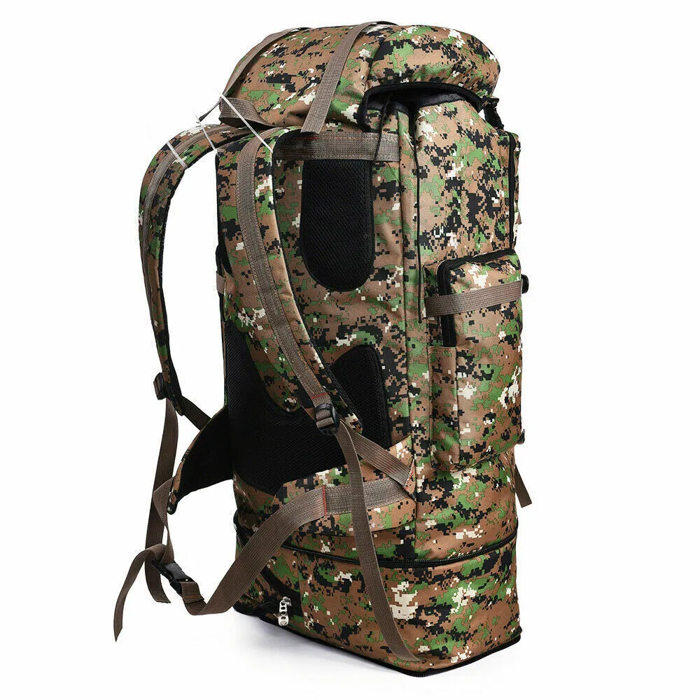 100L Outdoor Molle Military Tactical Bag Waterproof Hiking Backpack