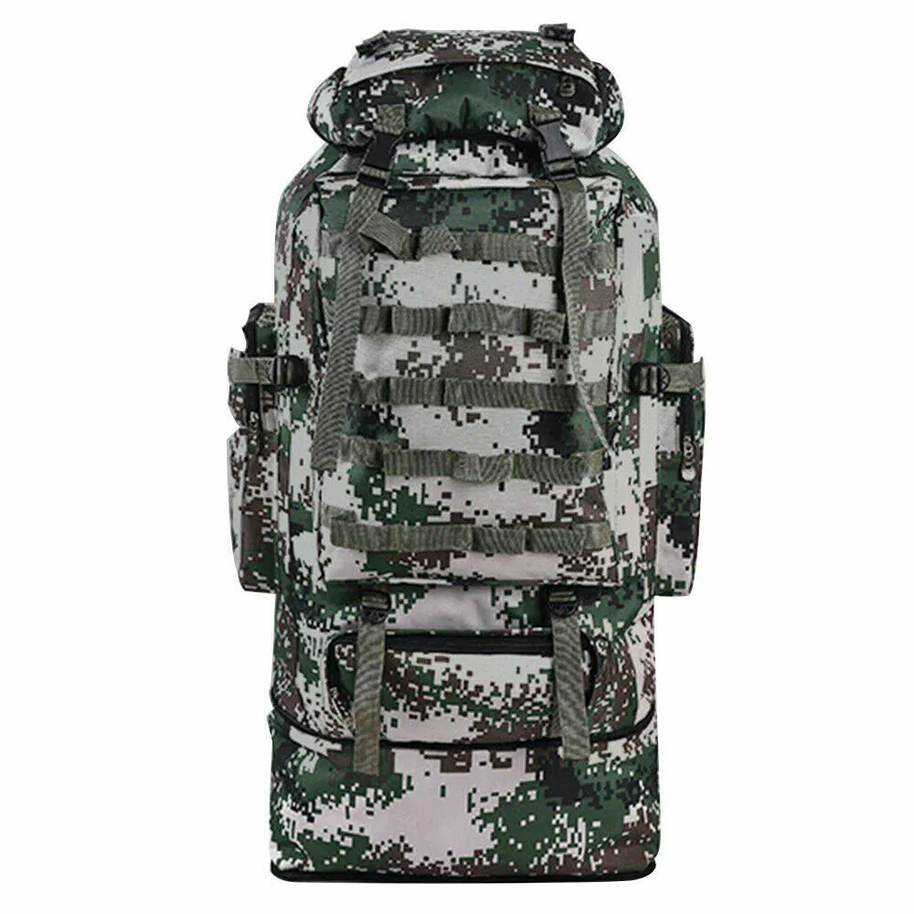 100L Outdoor Molle Military Tactical Bag Waterproof Hiking Backpack