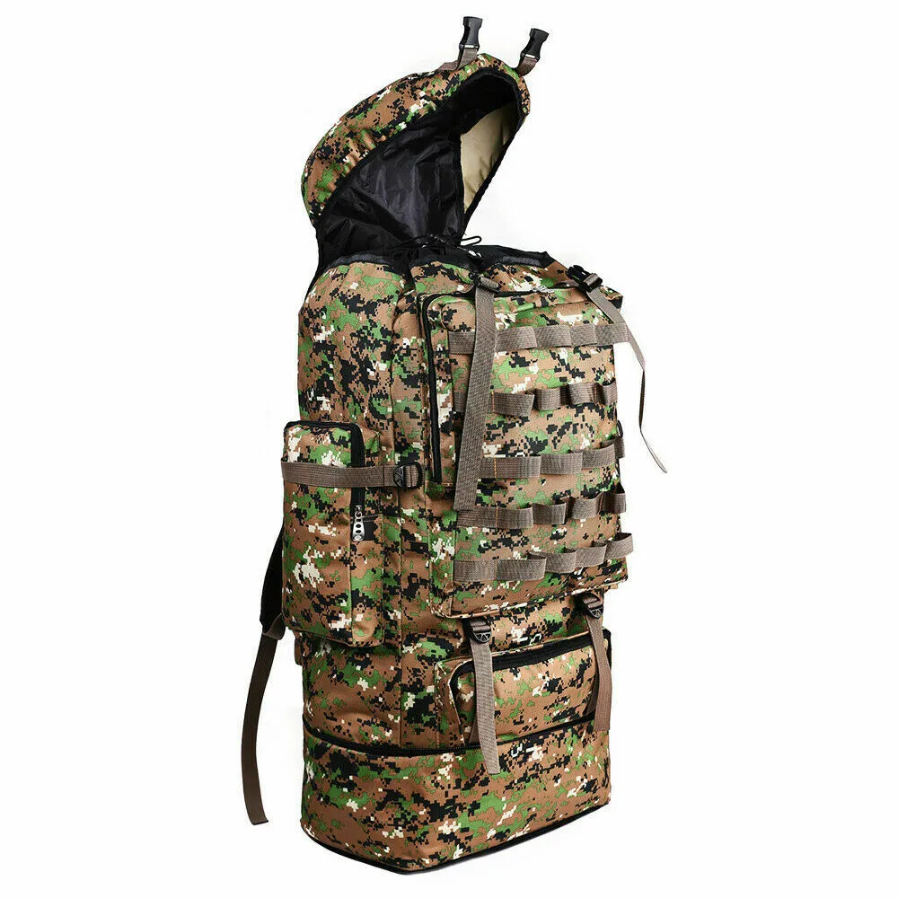 100L Outdoor Molle Military Tactical Bag Waterproof Hiking Backpack