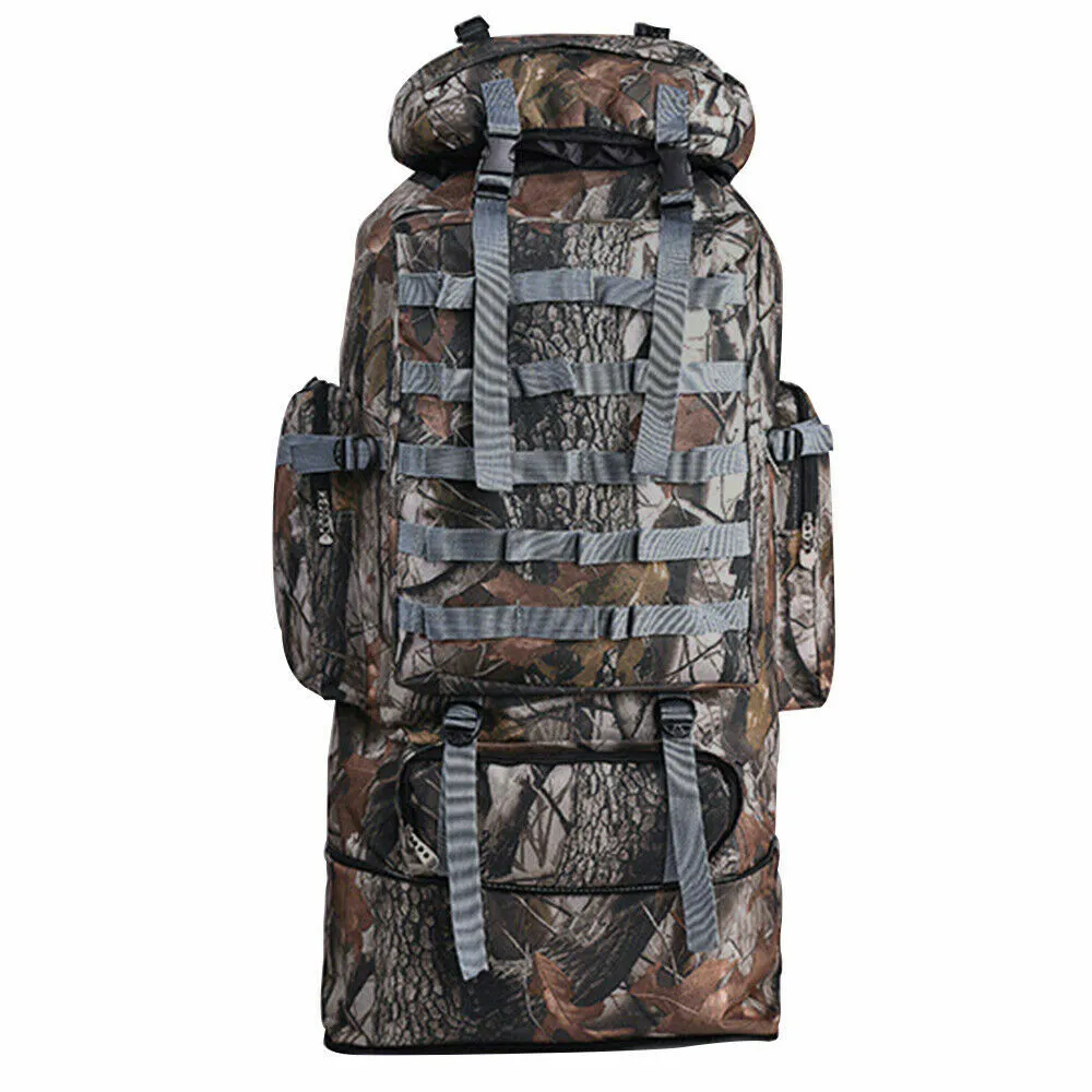 100L Outdoor Molle Military Tactical Bag Waterproof Hiking Backpack