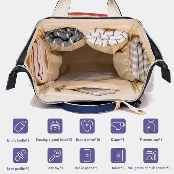 11 Colors Women Mummy Maternity Zipper Bag Travel Backpack Handbag Diaper Bag