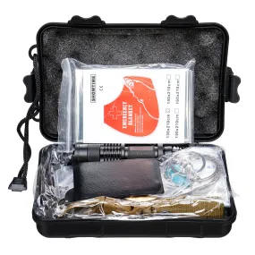 30-piece emergency camping and survival first aid kit with outdoor gear and tactical tools. - 30 in 1 SOS Emergency Camping Survival First Aid Kit Outdoor Gear Tactical Tool Box