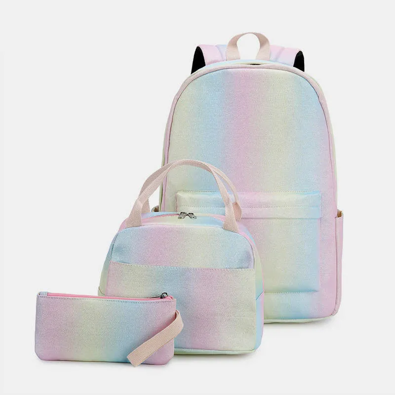 3PCS Waterproof Large Capacity Gradient Backpack Set
