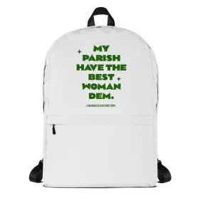 A MANCHESTER MI COME FROM - Backpack - Jamaican slang on a backpack Jamaica personalized backpack Jamaica book bag Jamaican bag
