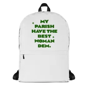 A MANCHESTER MI COME FROM - Best Woman- Backpack - Jamaican slang - Jamaican patios - Jamaican slang on a backpack Jamaica personalized backpack Jamaica book bag Jamaican bag