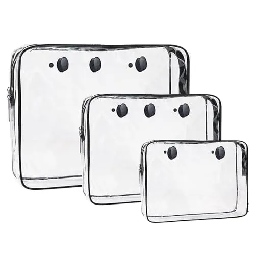 Aimeiar 3 Packs Clear Bogg Beach Tote Bag Accessories suitable for Bogg Bag Insert Bag Travel Cellphone Makeup Clean Toiletry Brush Organizer Cosmetic Divider Storage Inner Pouch