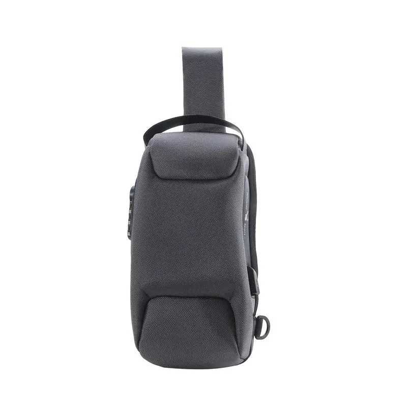 Anti-Theft Men's USB Crossbody Satchel Shoulder Bags Oxford Cloth Waterproof Multifunctional Travel Messenger Chest Waist Bag