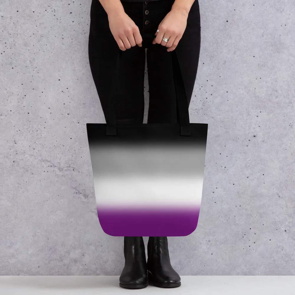 Asexual Ace Pride Tote Bag in Ombre