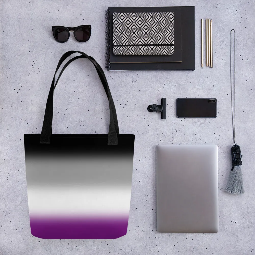 Asexual Ace Pride Tote Bag in Ombre