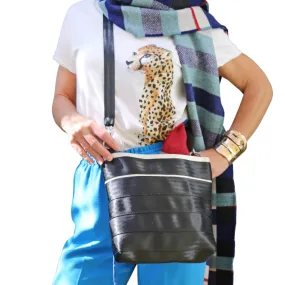 Axel Mano Small Adjustable Tote - Black/Champagne