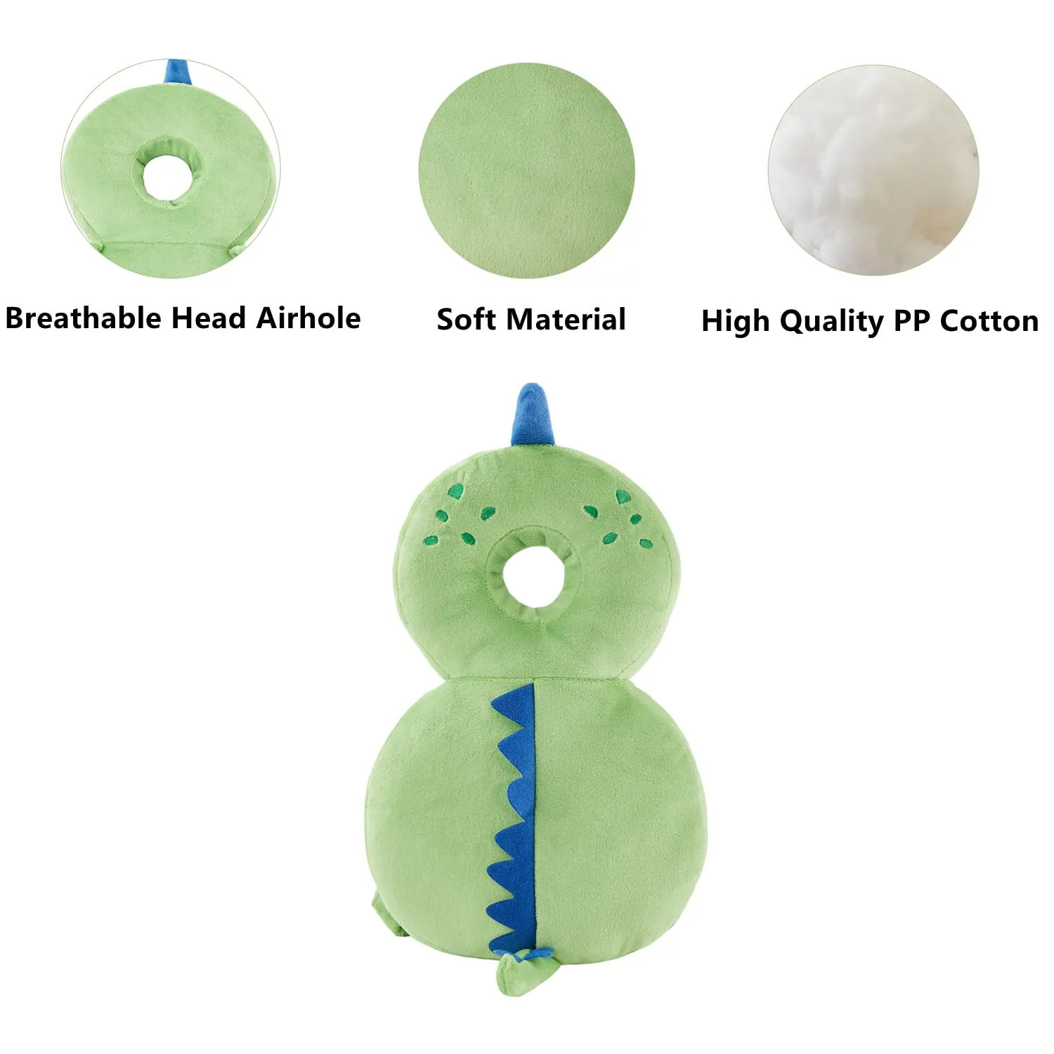 Baby Back Potection Toddler Safety Protector Cushion Pad Toddler Backpack for Crawling Walking Adjustable Back Safety for Boys and Girls(Dinosaur) Dinosaur