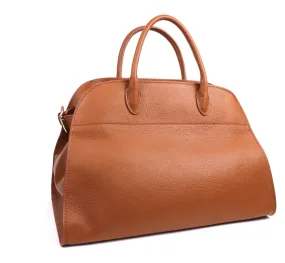 Bagitali Harriet Leather Tote Bag - Tan