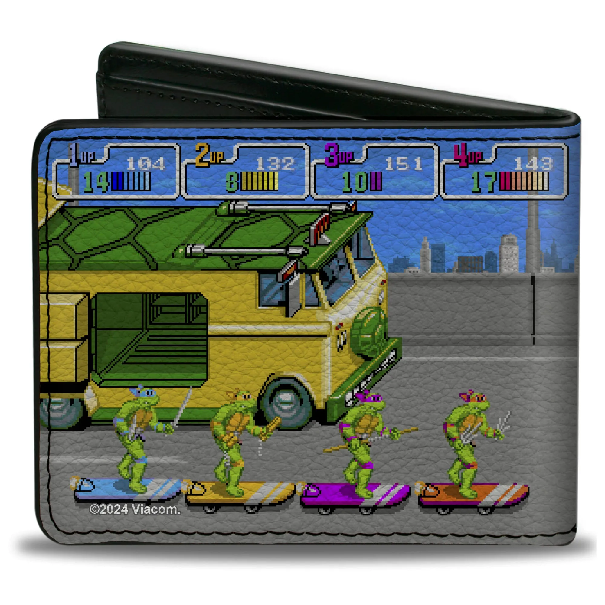 Bi-Fold Wallet - Teenage Mutant Ninja Turtles Skating Party Van Arcade Scene