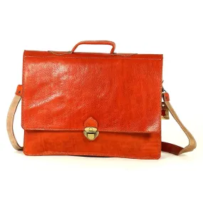 Biyadina Premium Vintage Messenger Leather Bag Handmade Satchel Red by our highly expert craftsman