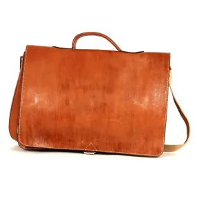 Biyadina Premium Vintage Messenger Leather Bag Handmade Satchel Red craftsman Elegance for Professionals