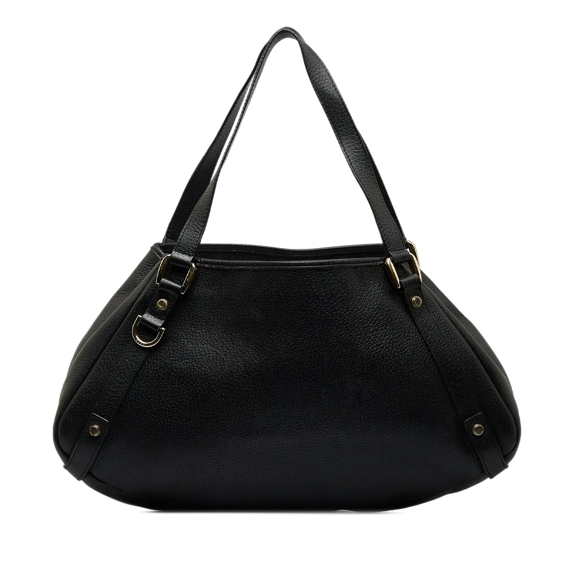 Black Gucci Leather Abbey Tote