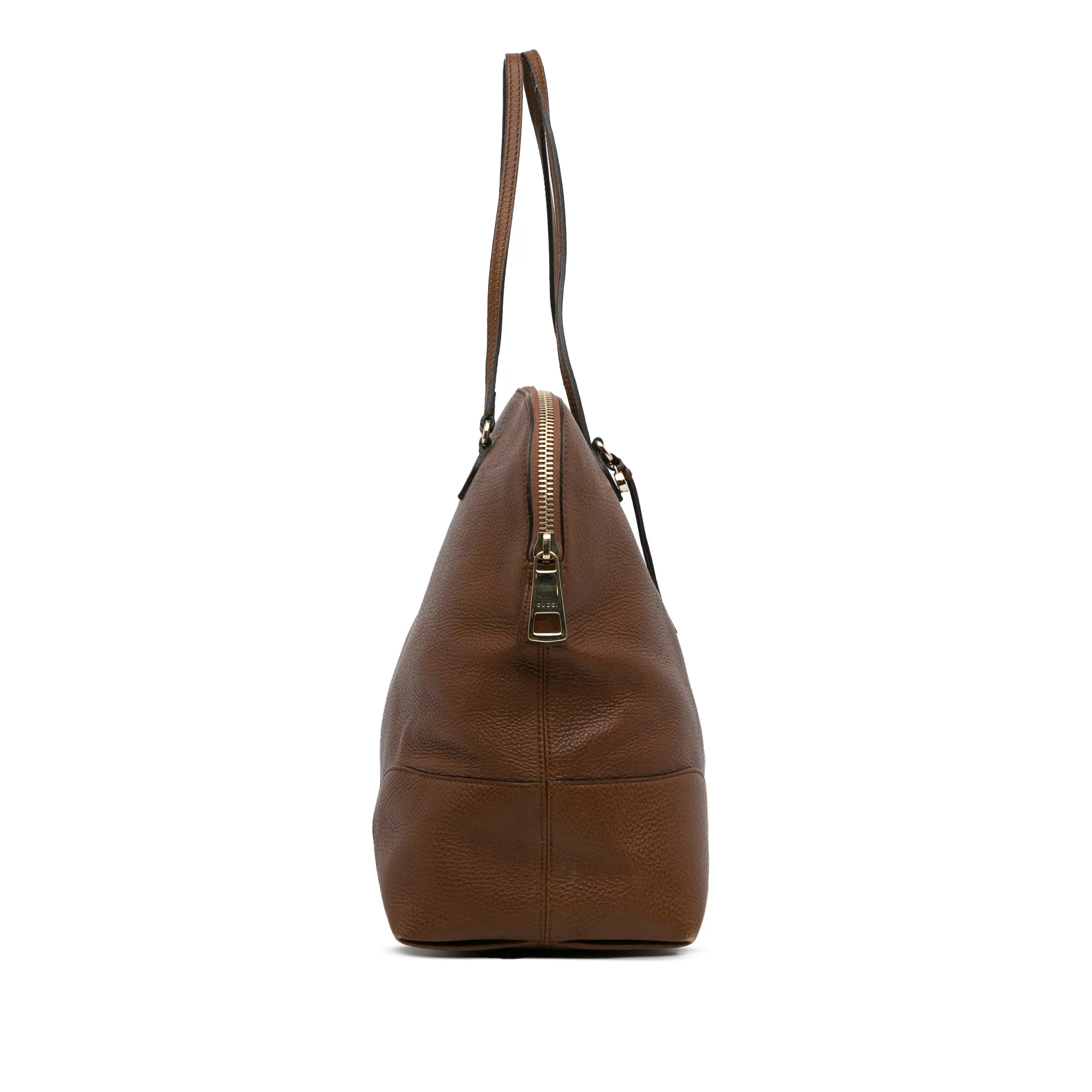 Brown Gucci Leather Bree Tote Bag
