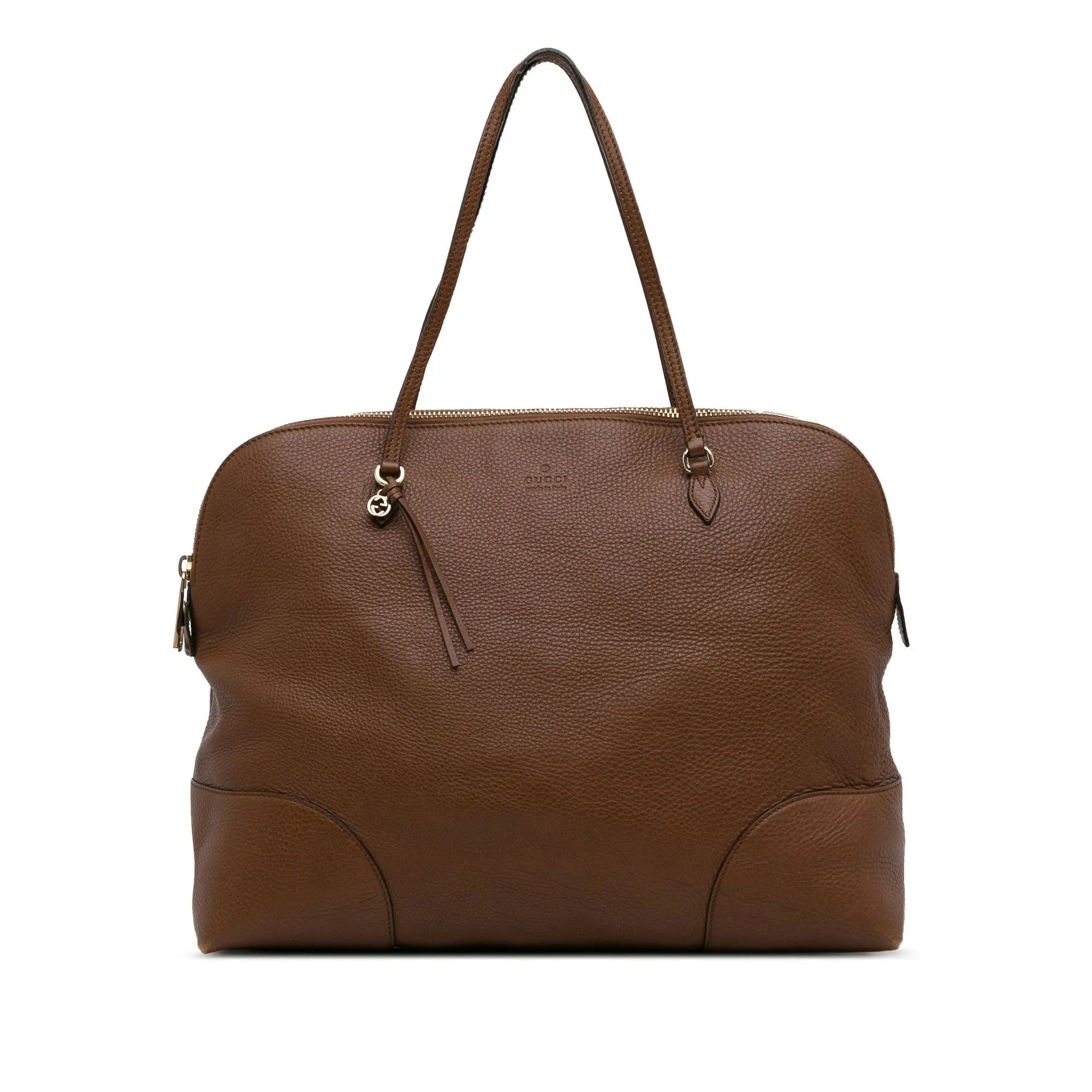 Brown Gucci Leather Bree Tote Bag