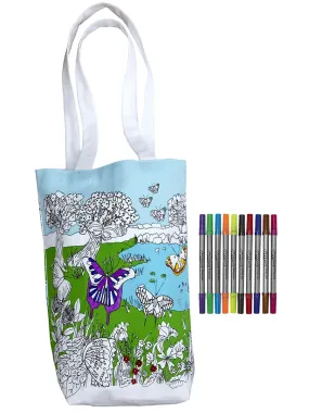 Butterfly Color and Carry Tote Bag