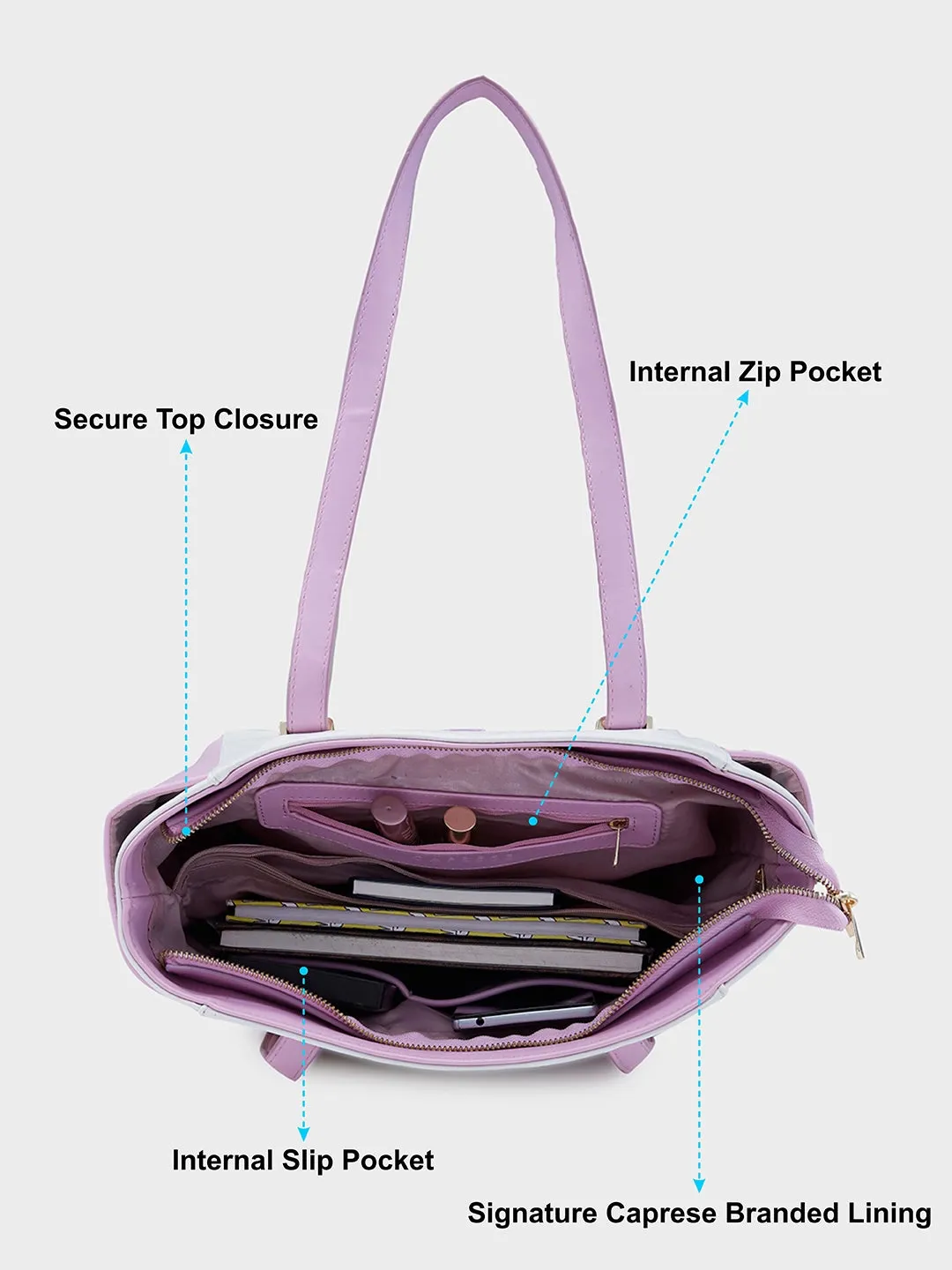 Caprese Aurora Tote Medium Purple