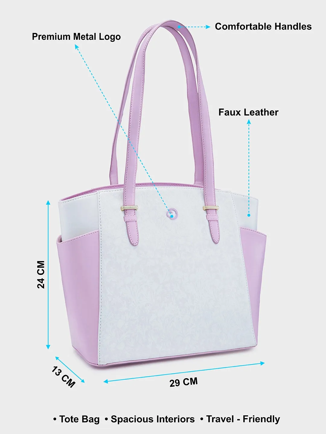Caprese Aurora Tote Medium Purple