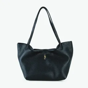 Carly Tote - Pebbled Licorice