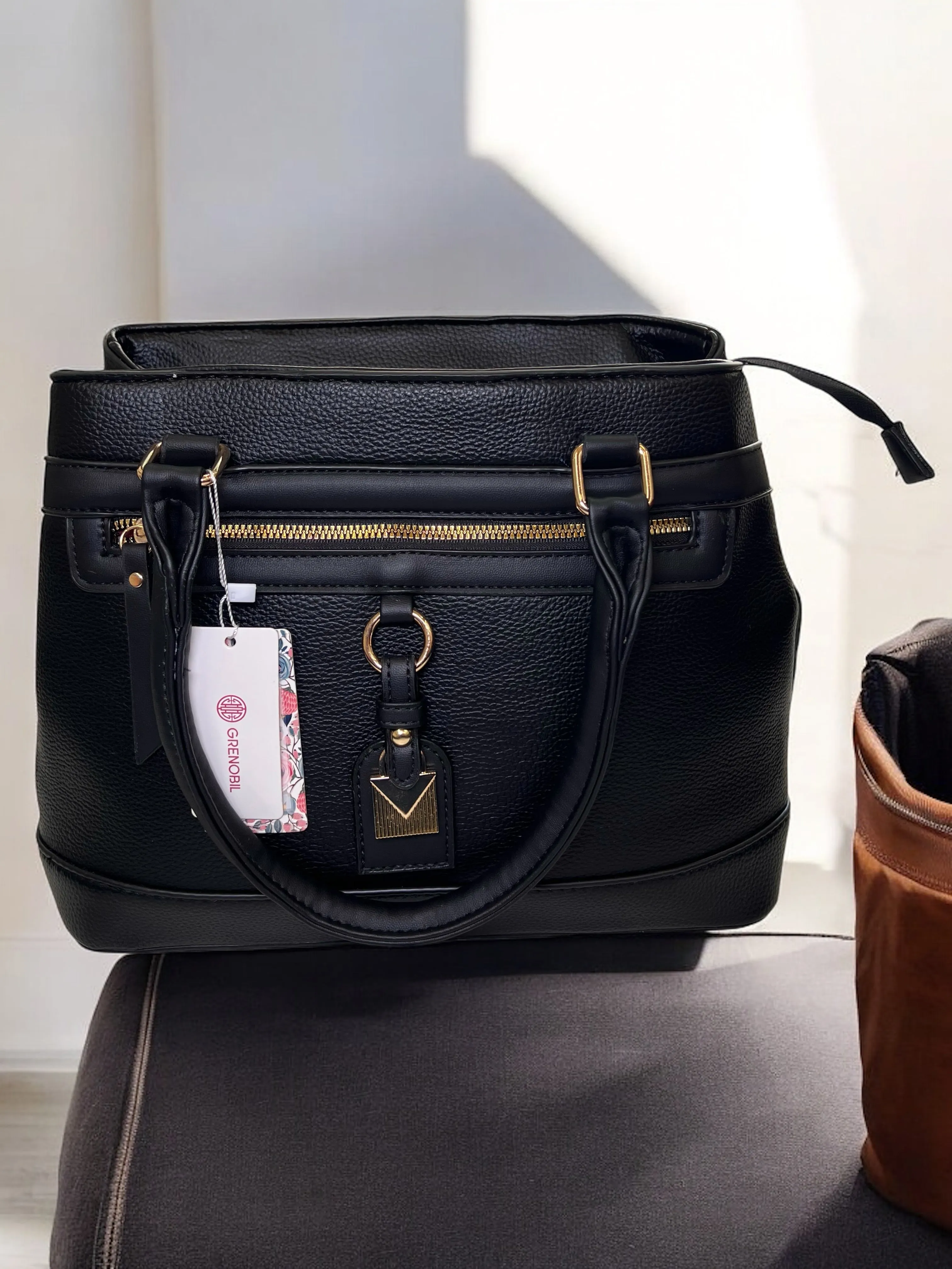 Classic Caramel Elegance Tote Bag by Grenobil