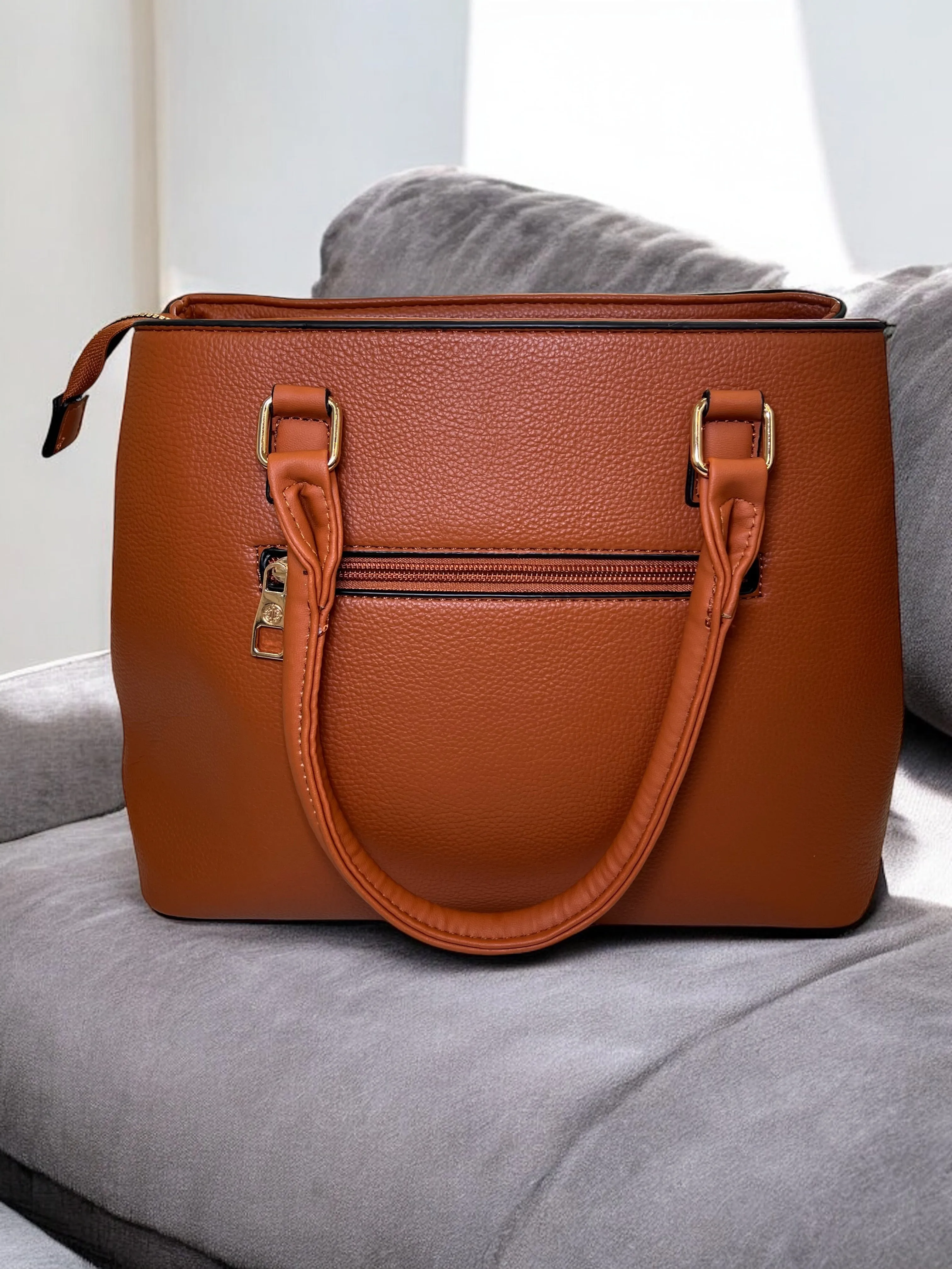Classic Caramel Elegance Tote Bag by Grenobil