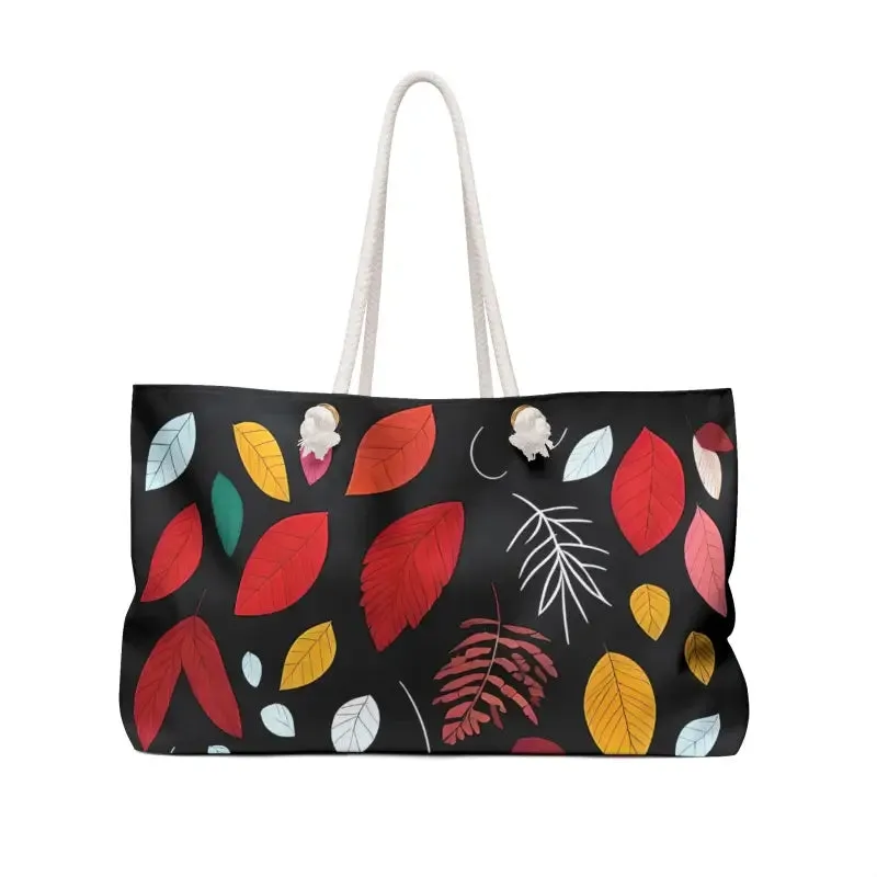 Colorful Leaves Oversized Polyester Weekender Bag