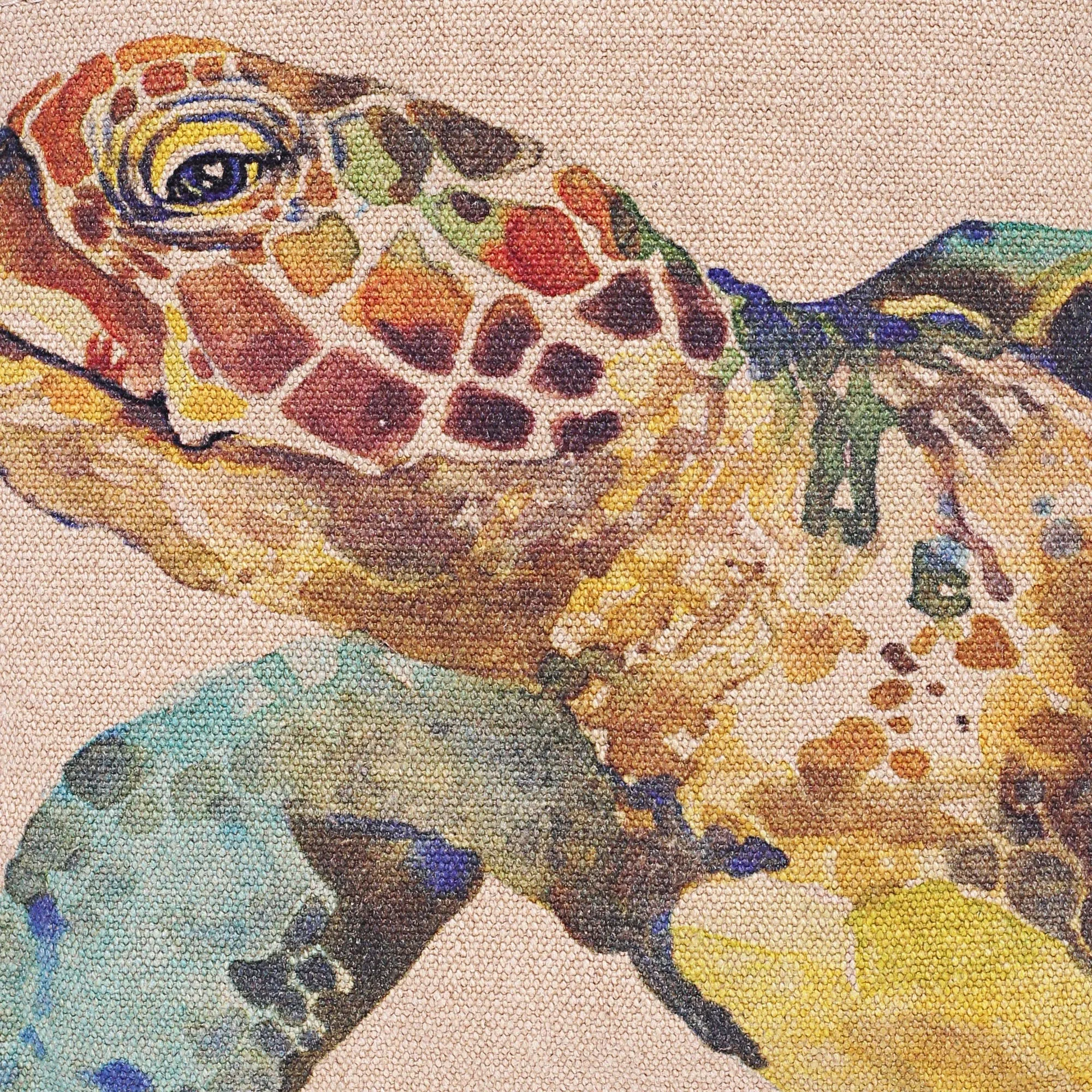 Cott n Curls "Sea Turtle" Canvas Tote Bag