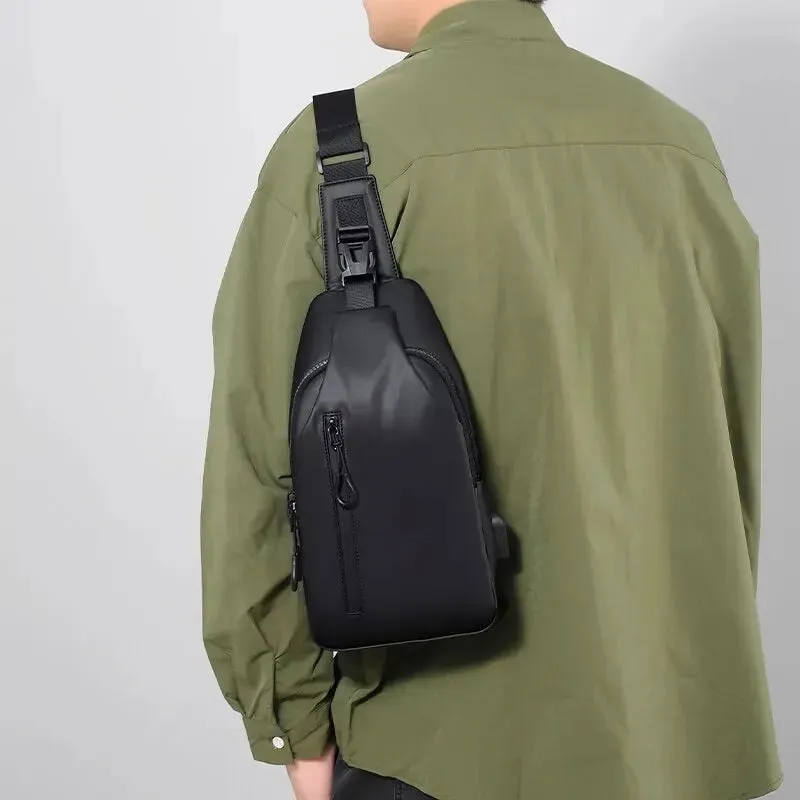 Cross Body Bag - Large Capacity Usb Charging Multifunctional Chest Bag Fashion Simple Commuter Lightweight Shoulder Crossbody Bag