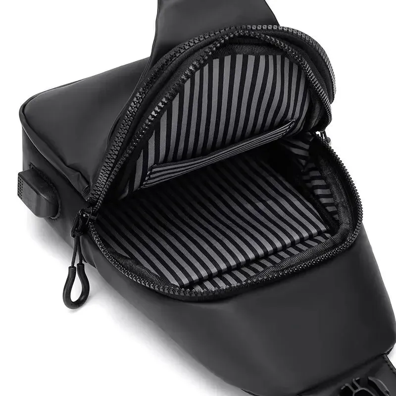 Cross Body Bag - Large Capacity Usb Charging Multifunctional Chest Bag Fashion Simple Commuter Lightweight Shoulder Crossbody Bag
