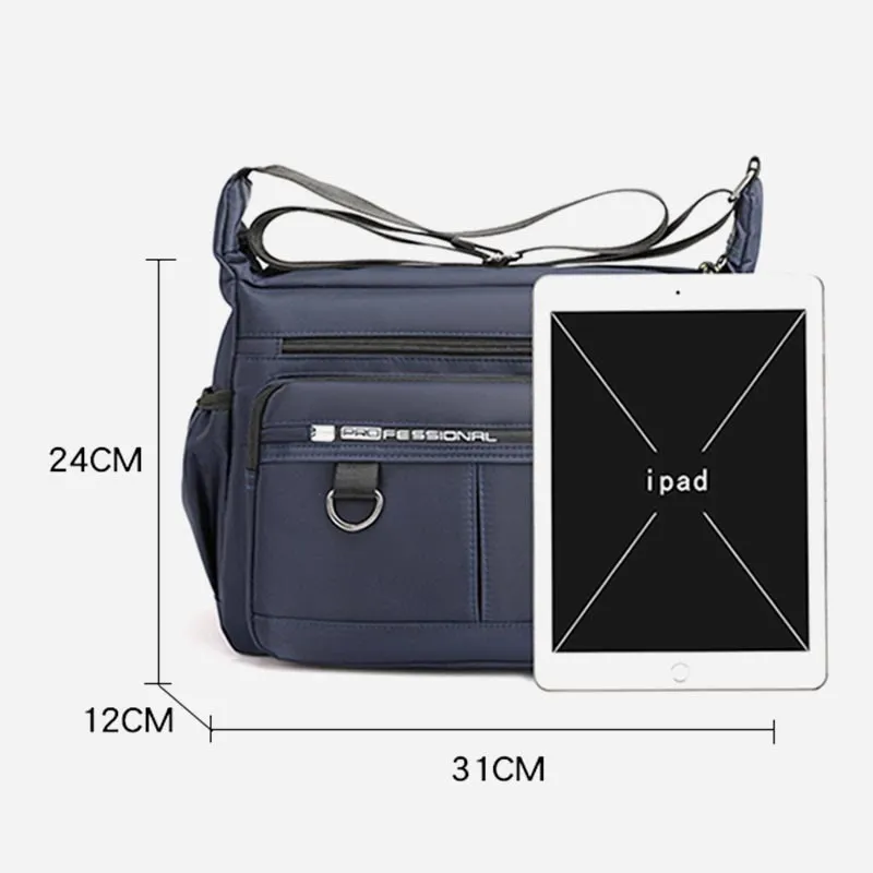 Crossbody Bag For Men Large Capacity Nylon Casual Shoulder Bag