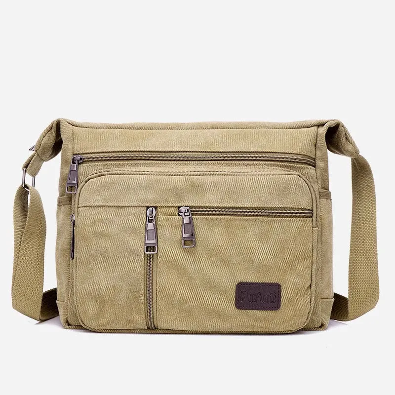 Crossbody Bag For Men Vintage Outdoor Canvas Business Shoulder Bag