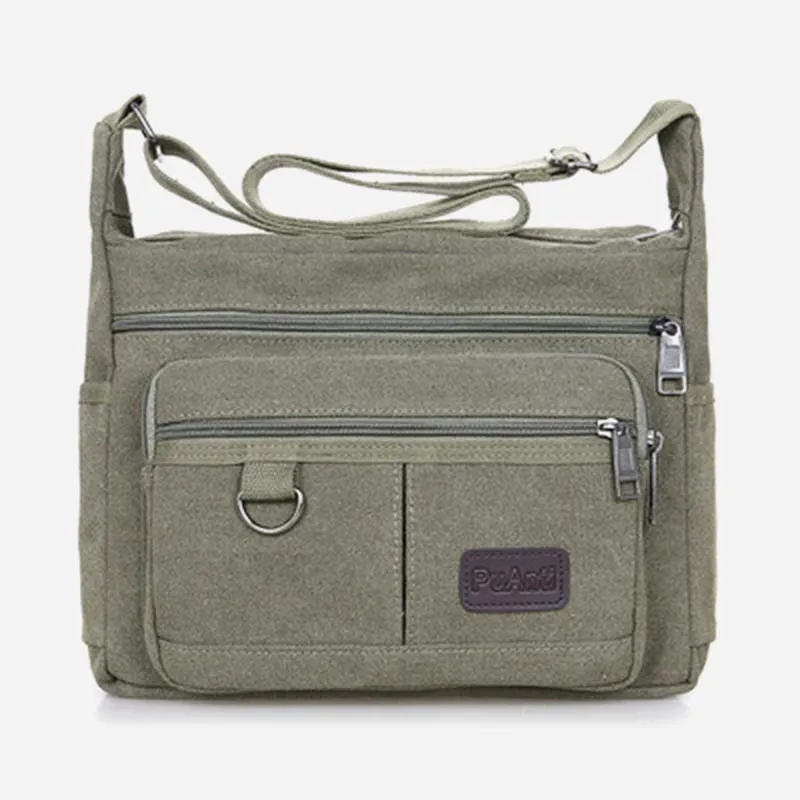 Crossbody Bag For Men Vintage Outdoor Canvas Business Shoulder Bag