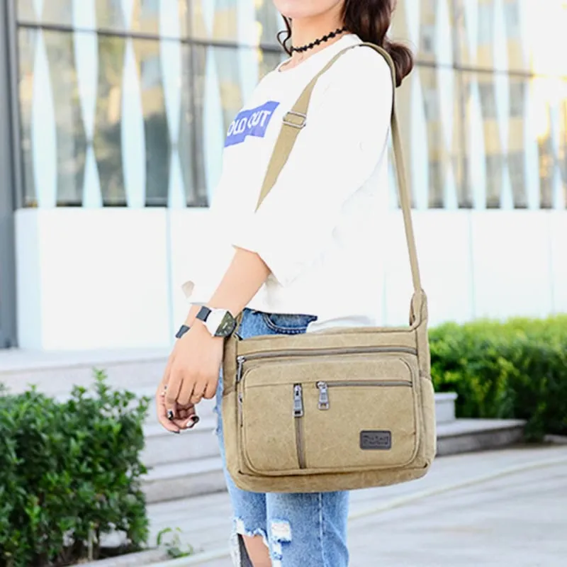 Crossbody Bag For Men Vintage Outdoor Canvas Business Shoulder Bag