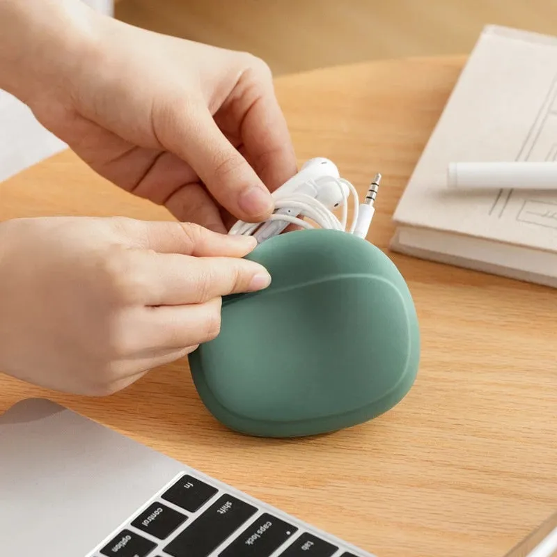 Data Cable Storage Box Silicone Headset Earphone Protection Box Case