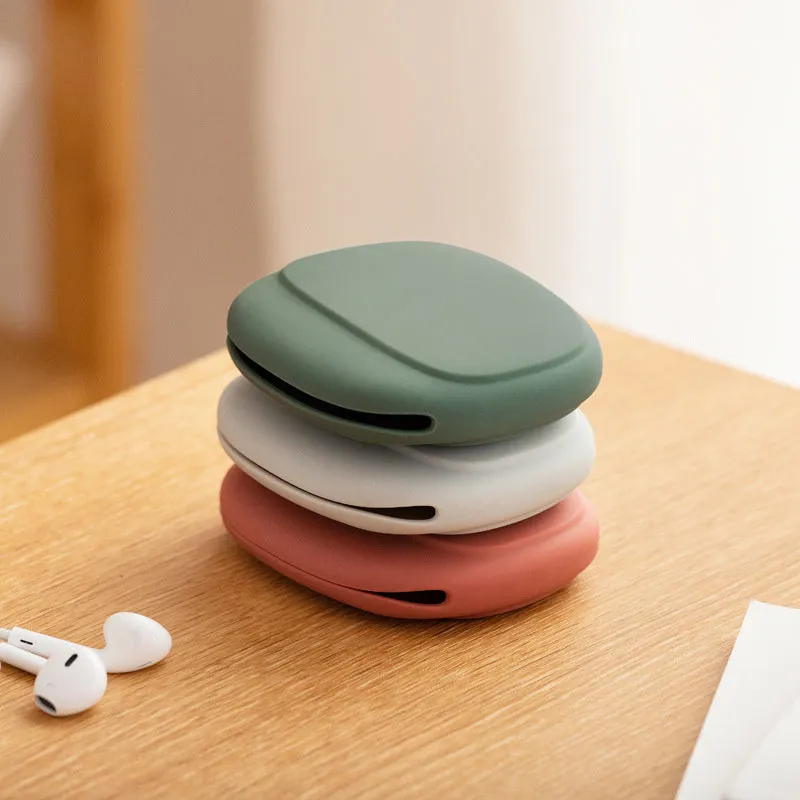Data Cable Storage Box Silicone Headset Earphone Protection Box Case
