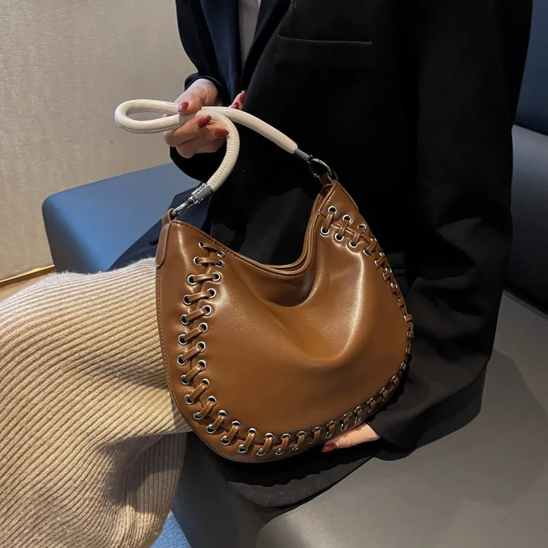 Designer Bag Women's New Trendy French Style Advanced Texture Crossbody Special-Interest Handbag All-Match Shoulder Tote Bag