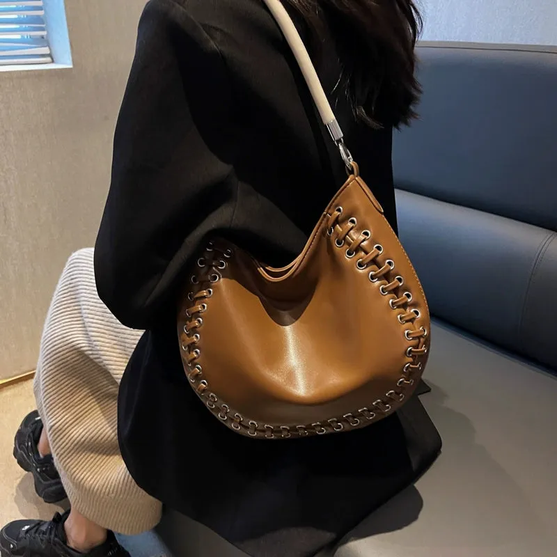 Designer Bag Women's New Trendy French Style Advanced Texture Crossbody Special-Interest Handbag All-Match Shoulder Tote Bag