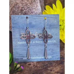 FLOWER TEARDROP EARRINGS