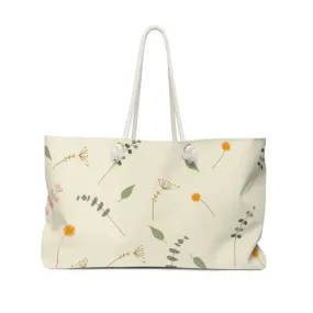 Flowers Pattern Chic Polyester Weekender Bag