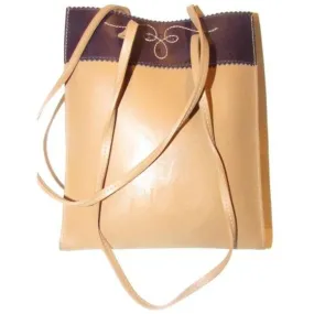 Furla Camel  and Brown Leather Petite Tote