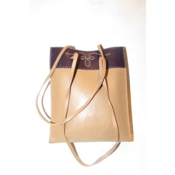 Furla Camel  and Brown Leather Petite Tote