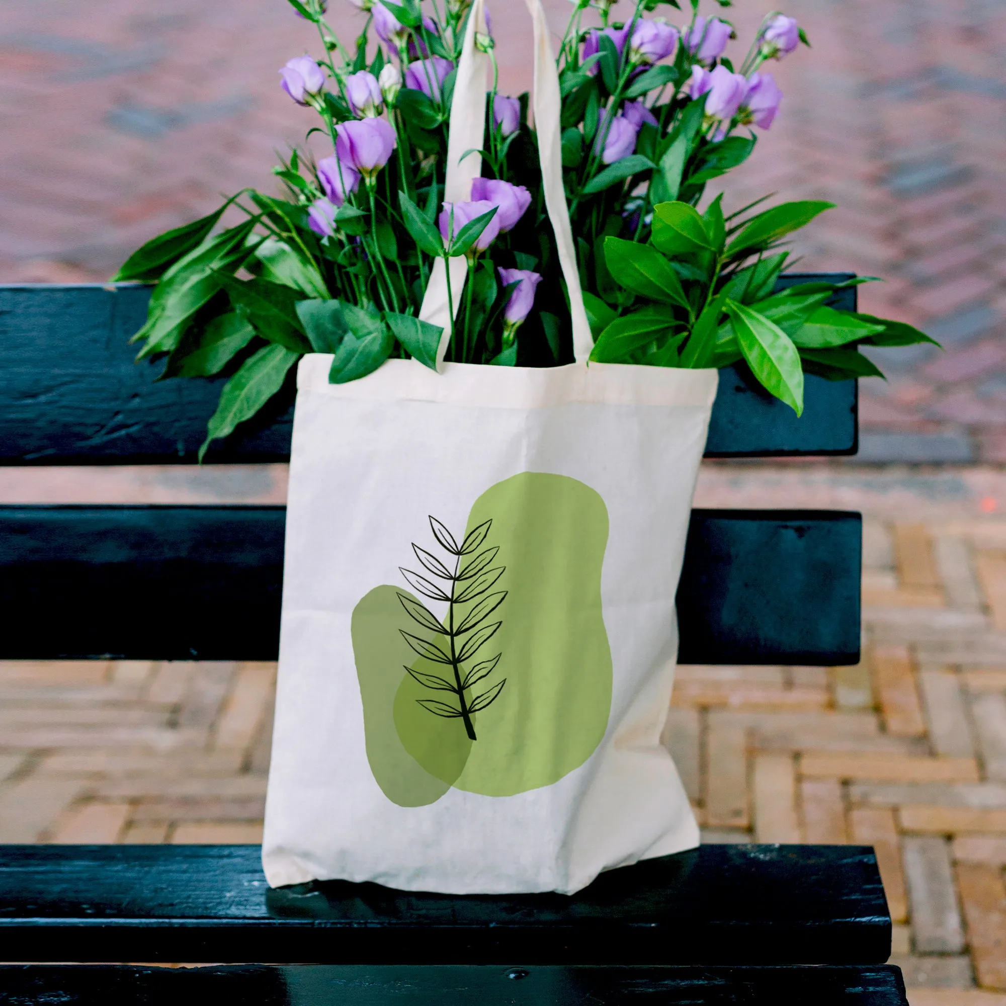 Green spot plant Tote Bag