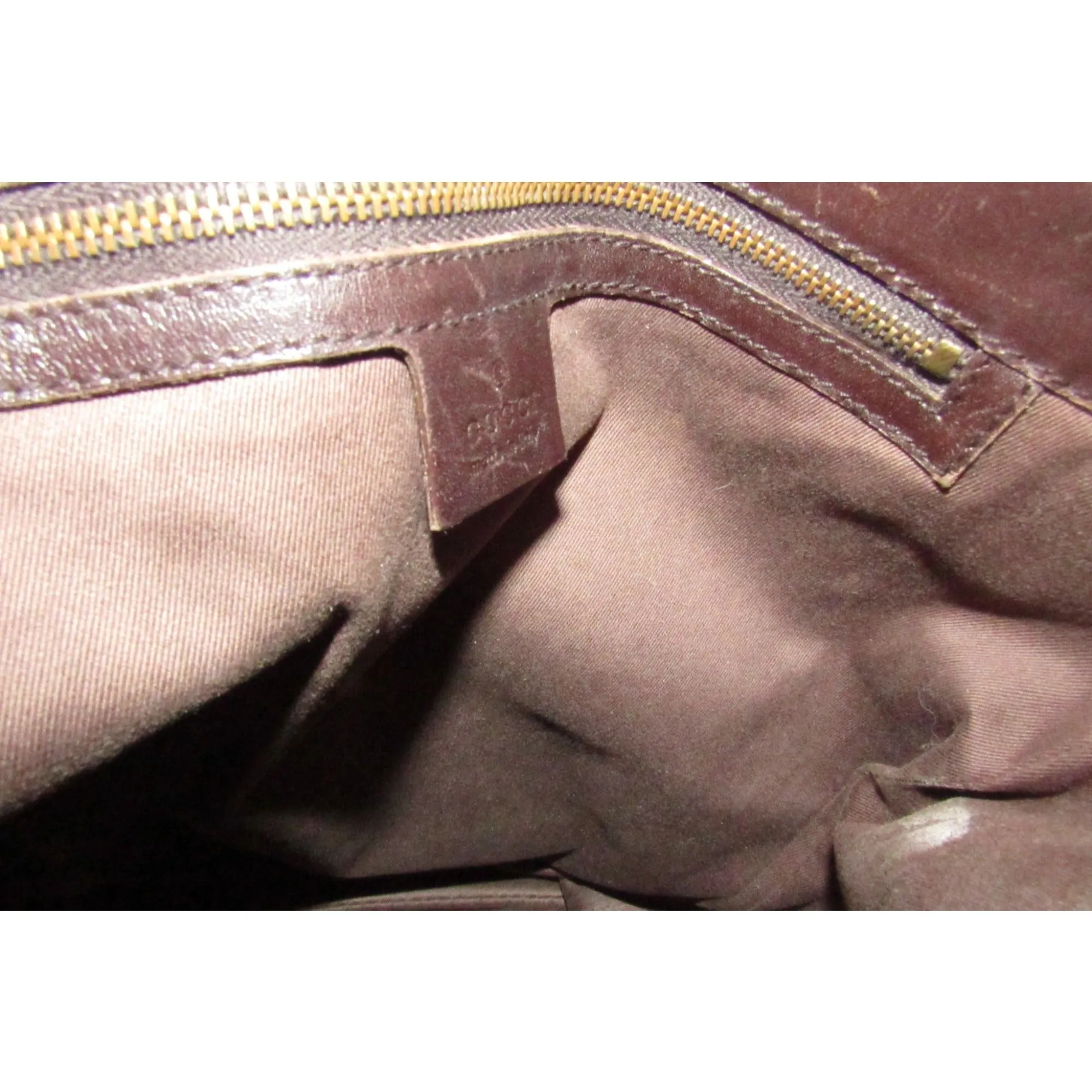 Gucci brown Guccissima print canvas & leather strappy cylindrical tote with brass accents