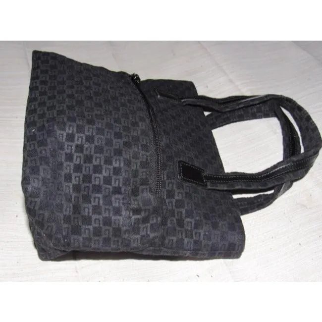 Gucci Top Handle Bag Vintage Pursesdesigner Purses Black Suede Satchel