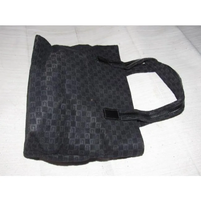 Gucci Top Handle Bag Vintage Pursesdesigner Purses Black Suede Satchel